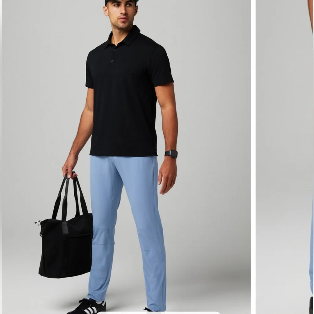 Fabletics Men's Light Blue Performance Pants - Picture 1 of 11